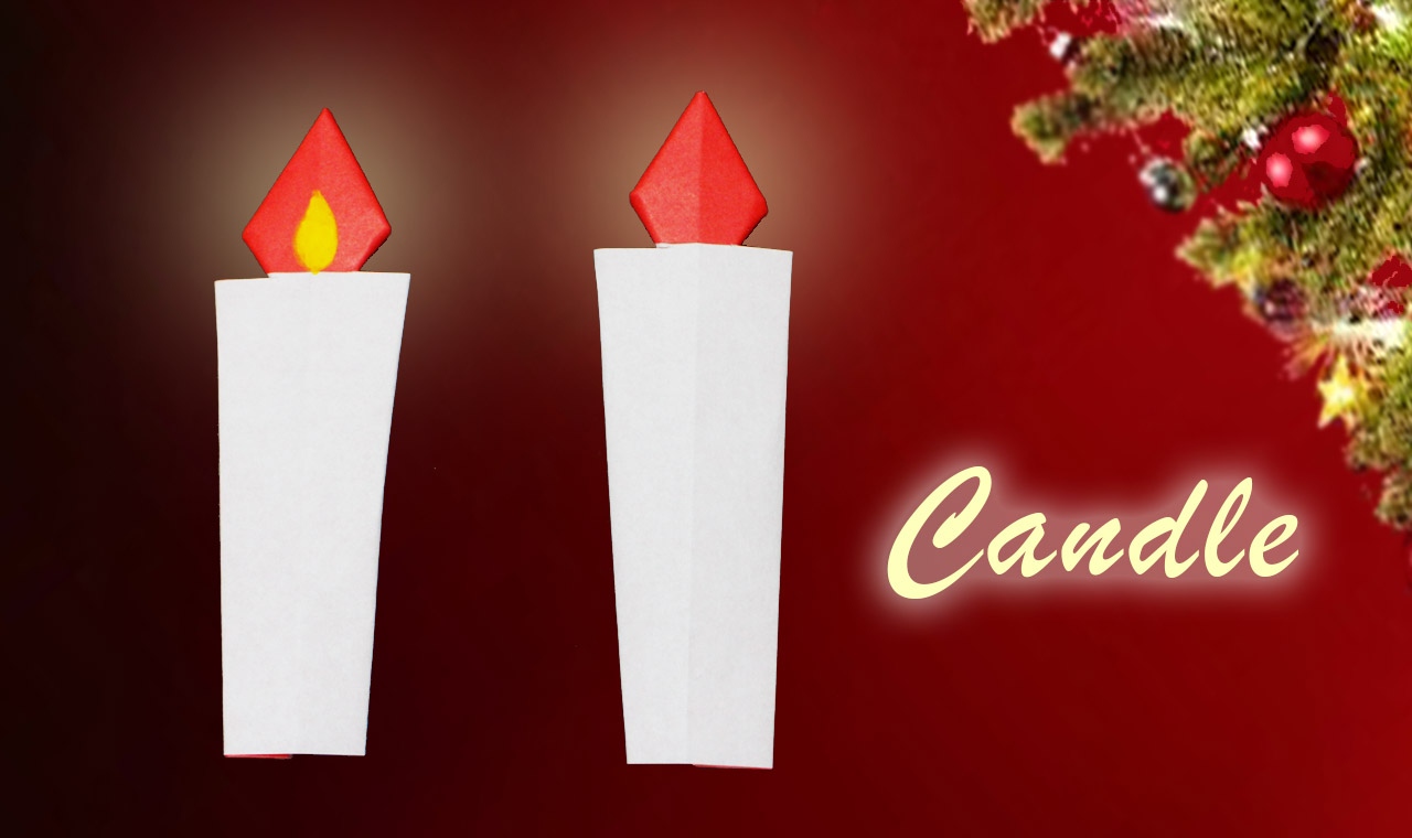 クリスマス 折り紙 ロウソクの作り方 Origami Candle Mama Life Blog